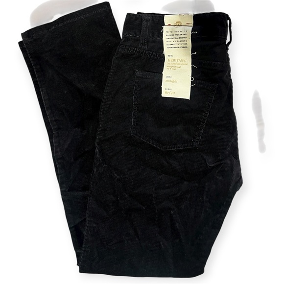 NWT Talbots Black Corduroy Black Straight Petite Pants Sz 8P - Picture 1 of 6